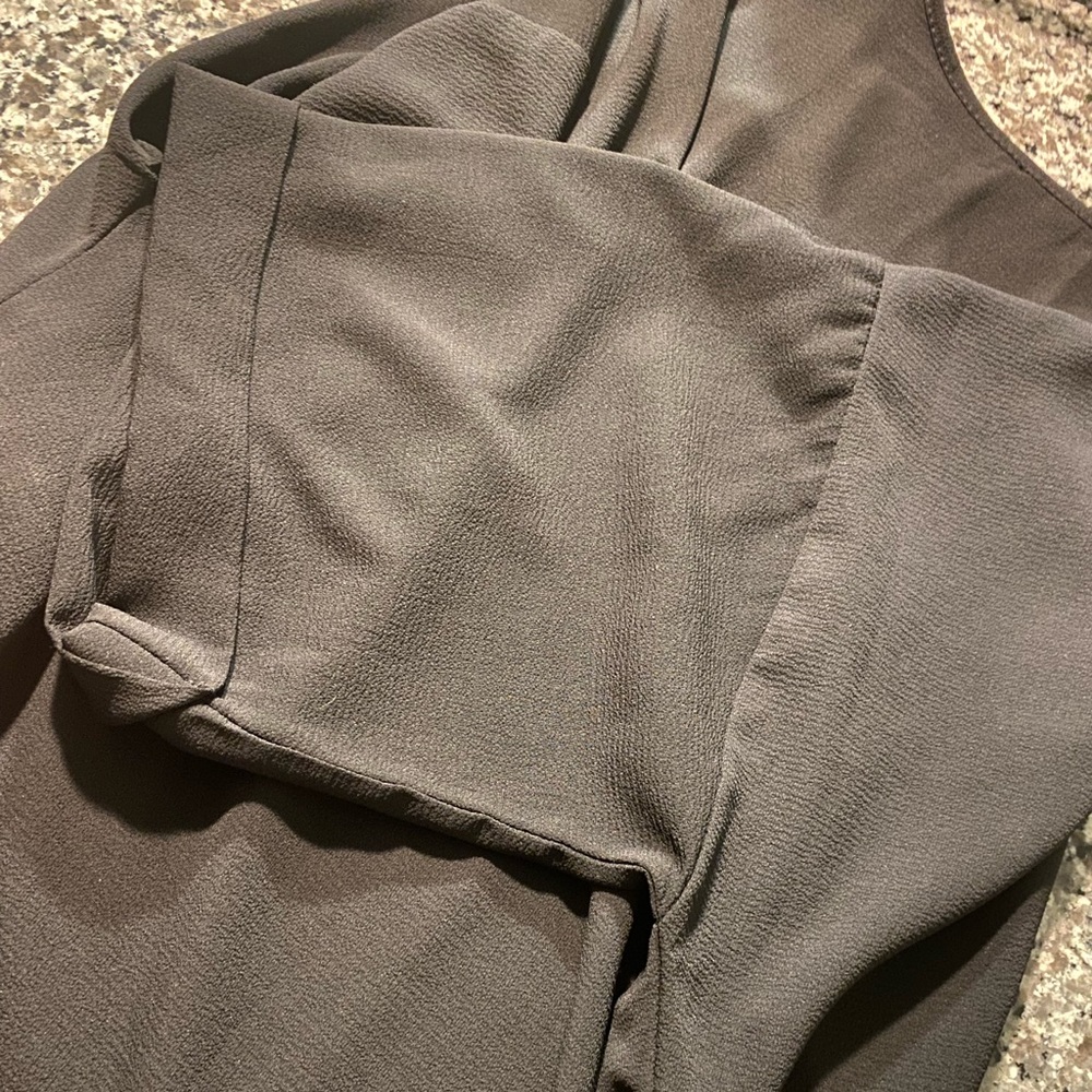 Black V neck Short Sleeve Blouse size 10